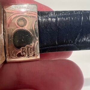 Croc-Embossed Leather Belt
Dark Navy Blue